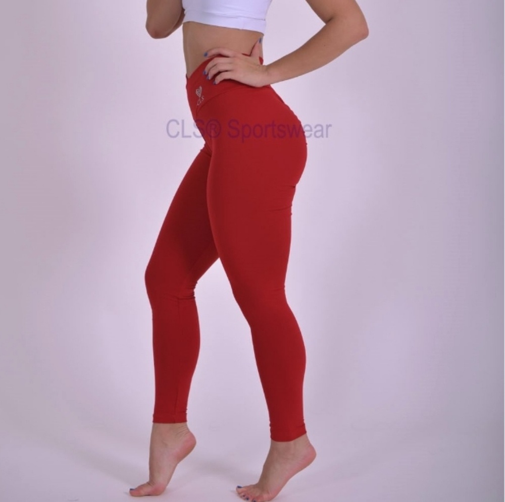 SOLD! Cls sportswear - red legging  - Medium